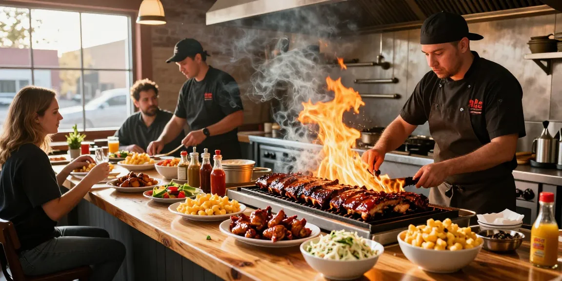Discover Calgary's best food franchise Alberta with vibrant BBQ cooking scene showcasing delicious smoked meats and inviting atmosphere.