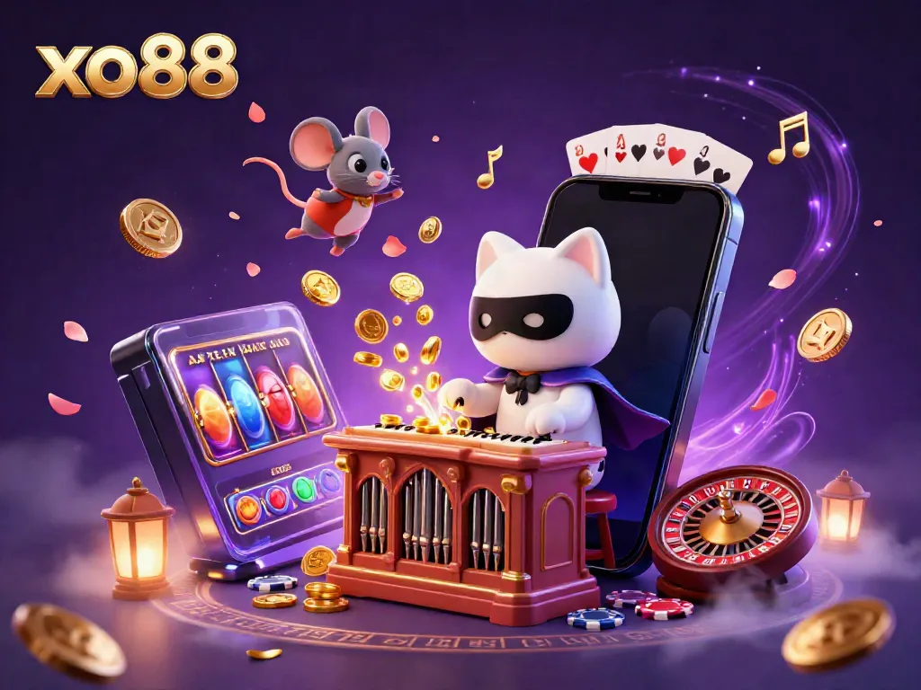 Experience the excitement of xo88 with colorful slot games amid enchanting 3D casino characters.